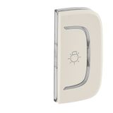 Cover plate Valena Allure - light symbol - right-hand side mounting - ivory