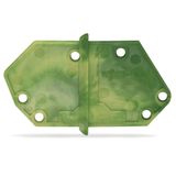 End plate snap-fit type 1.5 mm thick green-yellow