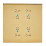 Art d'Arnould Epure MyHOME_Up double light switch - mirror gold