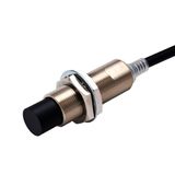 Proximity sensor, inductive, nickel-brass, long body, M18, unshielded,