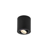 TRILEDO CL, indoor surface-mounted ceiling light, square, QPAR51, black, max 10W