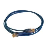 Patch cord RJ45 category 6 U/UTP high density standard LSZH blue 2 meters