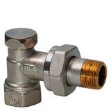 AEN10 - Angle lockshield valve, PN10, DN10, kvs 0..1.8