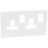 Arteor Surround Plate for 2 Gang 13A Switched Socket Outlet White