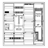 Z„hlerverteiler 1xZF, eHZ, H1100 B1050 T210mm, 1xTSG, VF, MF