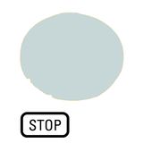 Button lens, flat white, STOP