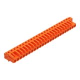 THT female header angled Pin spacing 5.08 mm orange