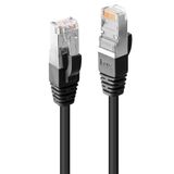 0.5m Cat.6 S/FTP LSZH Network Cable, Black (Fluke Tested) RJ45, M/M, 250MHz, Copper, 26AWG