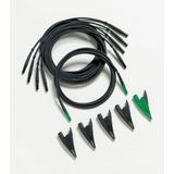 TLS430 Test Leads and Alligator Clips (4 black, 1 green) - 430 Series