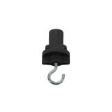 3-phase adapter with hook for S-TRACK 3-phase track, black