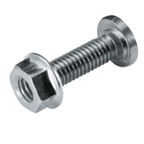 BOLT - WITH FLANGED NUT - M6x20 - FINISHING: DACRO
