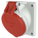 Receptacle angled, 16A4p 6h400V, IP44