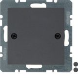 Blind plug centre plate, screw-on, B.3/B.7, ant., matt