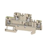 Feed-through terminal block, PUSH IN, 1.5 mm², 500 V