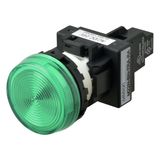 Indicator M22N flat, CAP COLOR GREEN, LED GREEN, LED VOLTAGE 100-120 V