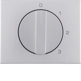 Centre plate rotary knob 3-step switch, neutral position, K.5, alu, al