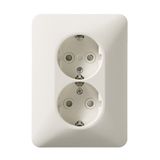 302EUJT Double socket outlet Protective contact (SCHUKO) White - Jussi