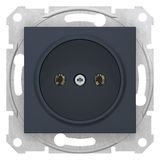 Sedna - single socket outlet, without earth - 16A, without frame graphite