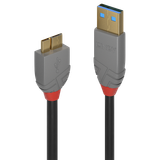 1m USB 3.2 Type A to  Micro-B Cable, 5Gbps, Anthra Line USB Type A Male to  Micro-B Male