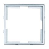Adapter frame 55x55mm to 50x50mm, silver, 1 PU = 5 pieces