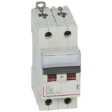 DX³6000 10kA high inlet and low outlet 2P screw circuit breaker 230V~ to 400V~ - 50A - curve C - 2 modules