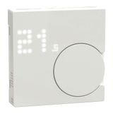 Connected room temperature controller module, polar white glossy, System M, ZB