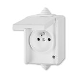 5518-2969 B Socket outlet with earthing pin, with hinged lid, for multiple mounting
