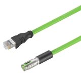 Data insert with cable (industrial connectors), Cable length: 3 m, Cat