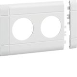 Frontplate 2-gang socket BR 100 pw