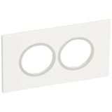 Arteor 2 Gang Surround Plate 4 Module Round White