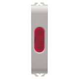 SINGLE INDICATOR LAMP - RED - 1/2 MODULE - NATURAL SATIN BEIGE - CHORUSMART