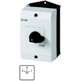 Multi-speed switches, T0, 20 A, surface mounting, 4 contact unit(s), Contacts: 8, 60 °, maintained, With 0 (Off) position, 2-0-1, Design number 5