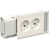 Thorsman - CYB-PS - socket outlet - double slave adaptor - 37° - white RAL 1013