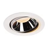 NUMINOS® MOVE DL XL, Indoor LED recessed ceiling light white/chrome 2700K 40° rotating and pivoting