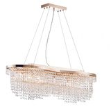 Diamant Crystal Toils Chandelier Gold