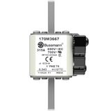 Fuse-link, high speed, 315 A, AC 690 V, compact size 1, 45 x 59 x 110 mm, aR, IEC, UL