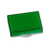 Pushbutton, illuminated, rectangular, IP40, green for LED only