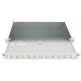 FO Patchpanel 19", 1U, sliding, for 12 fibers, SC, MM