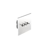 Art d'Arnould - 3 gang single pole switch Epure toggle type 10AX-250V - Brushed Steel