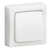 Single button push-button Complete surface-mounted switchgear - White