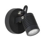 Black Aluminium & Glass LED 5 Watt 378Lm 3000K 100-240 Volt Beam Angle 21O IP65 D: 5 W: 7 H: 12 cm