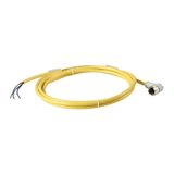 Connection cable, 5 pole/5 Ltg, DC, angled/open