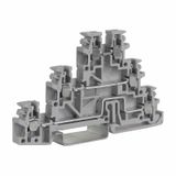 Screw terminal block 2.5mm2, 3-levels, beige color