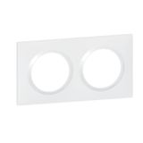 600802 Dooxie square plate 2 positions white finish