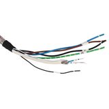 Cable, Motor Power, 1000V Hybrid, 6 Conductor, 14AWG,  9m