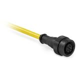 Allen-Bradley 889DQ-F4AC-15 DC Micro (M12), Quick Connect, Female, Straight, 4-Pin, PVC Cable, Yellow, Unshielded, IEC Color Coded, No Connector, 15 meter (49.2 feet), 22AWG