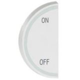 Round key cover Arteor BUS/SCS - ON/OFF - 1 module left-hand - white