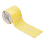 Device marking, Self-adhesive, 15 mm, Cotton fabric, yellow