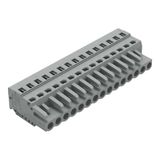 1-conductor female connector CAGE CLAMP® 2.5 mm² gray