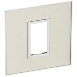 Arteor Surround Plate 1 Module Square Brushed Stainless Steel